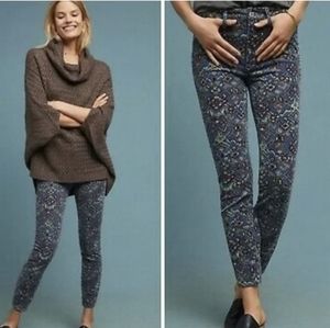 Anthropologie pilcro and the letterpress highrise skinny pants valour size 27